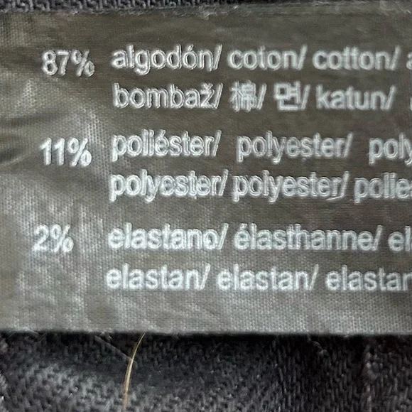 Zara High Rise Wide Leg Raw Hem Charcoal Denim Jeans Black Size 6 - Picture 7 of 11